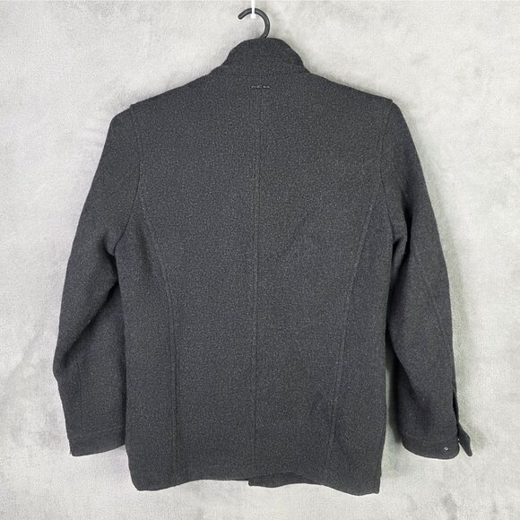 Mens Michael Kors Charcoal Gray Wool Blend Jacket Full Zip & Button Size M - Picture 5 of 8